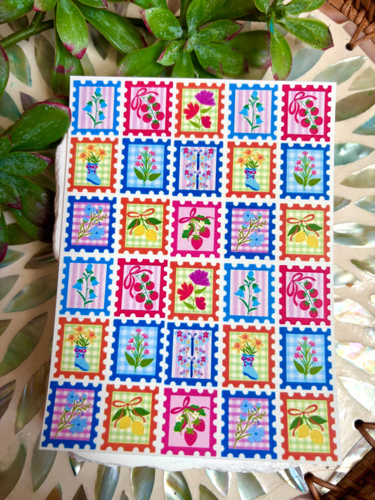 Spring Garden Stamps Transfer Paper