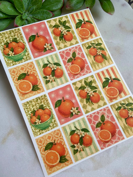 Orange Tile Transfer Paper