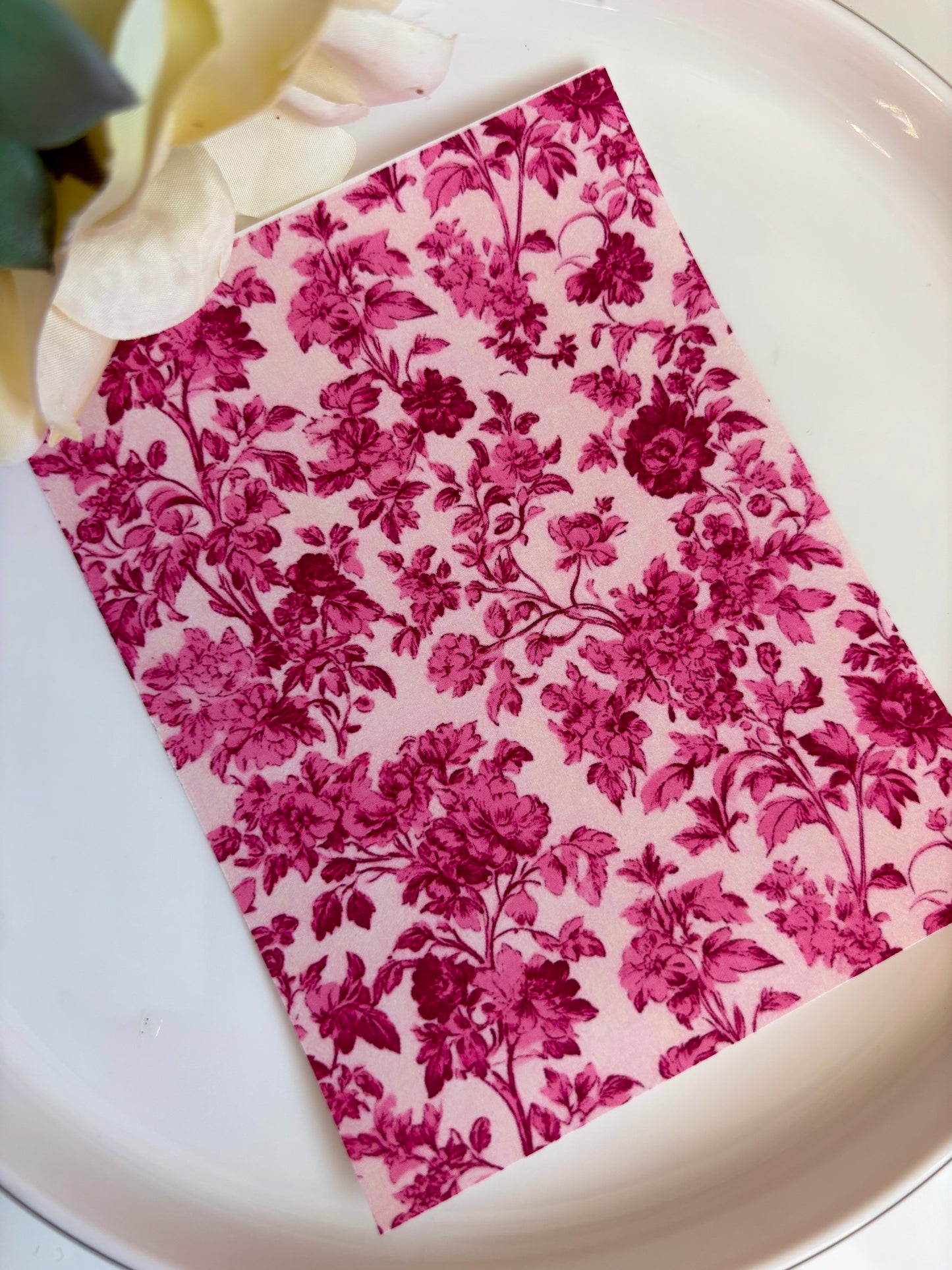 Dark Pink Toile Transfer Paper