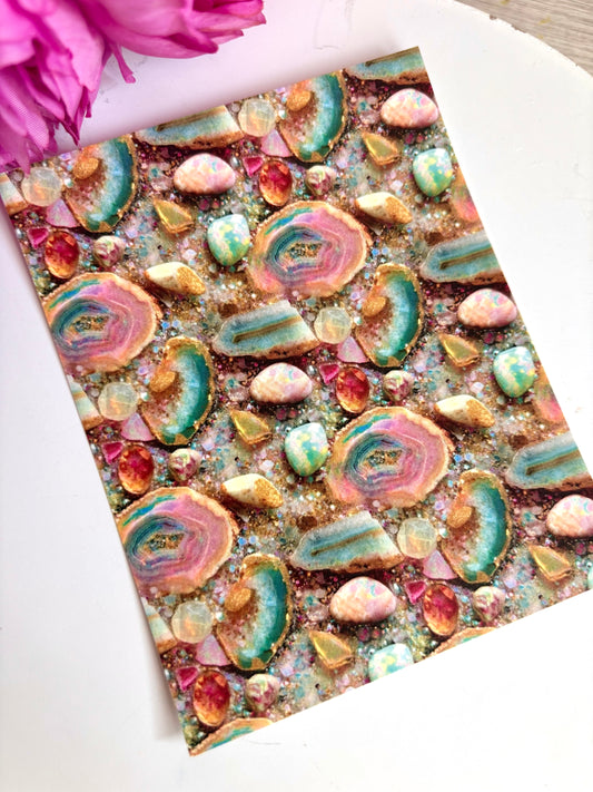 Rainbow Geode Transfer Paper
