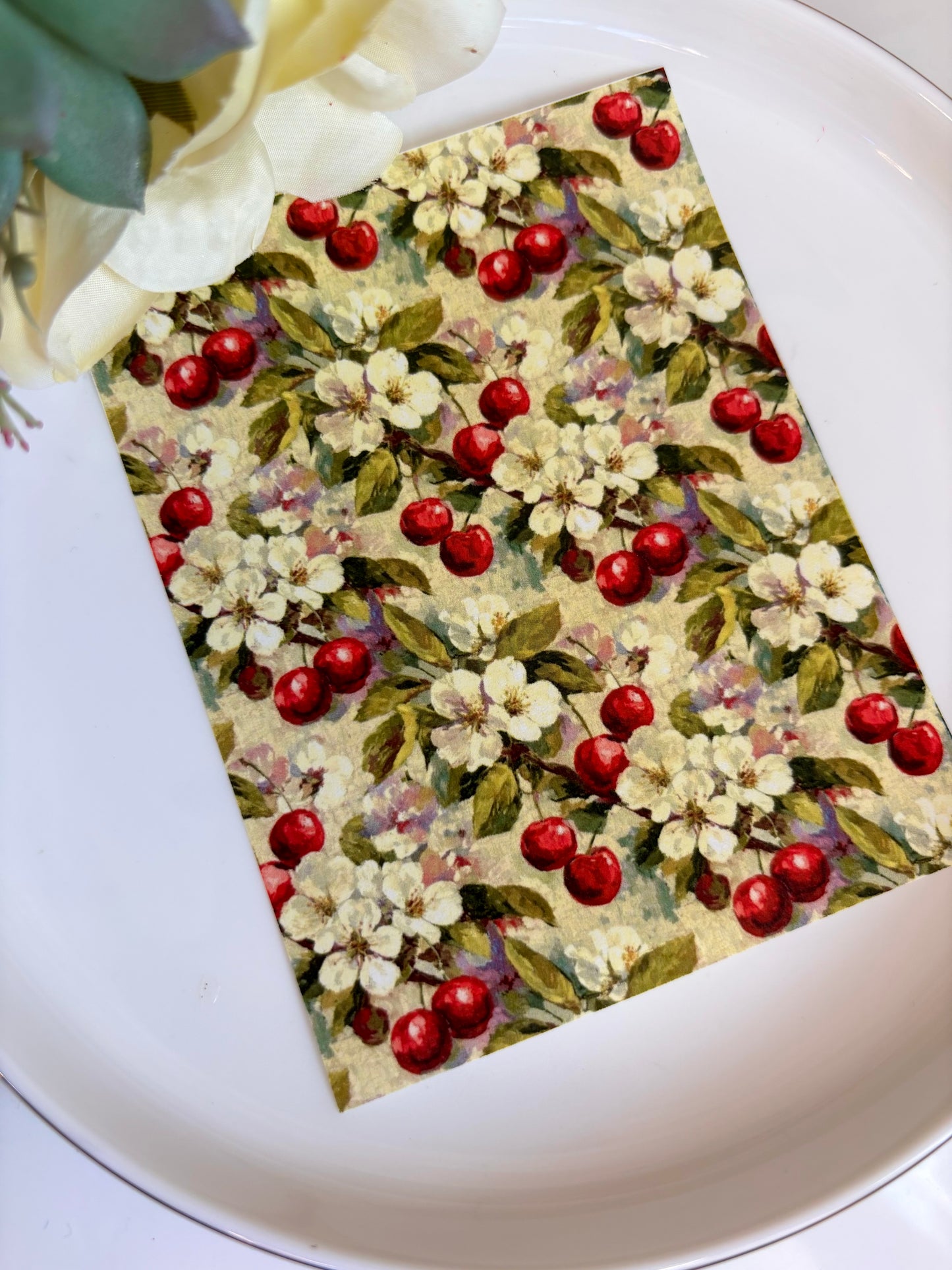 Cherry Floral Oil Painting Transfer Paper