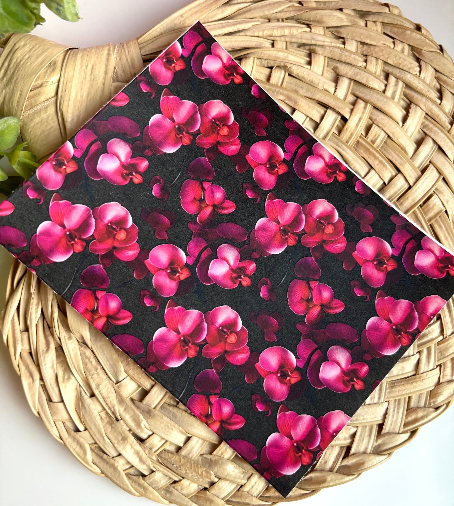 Orchids on Black Transfer Paper