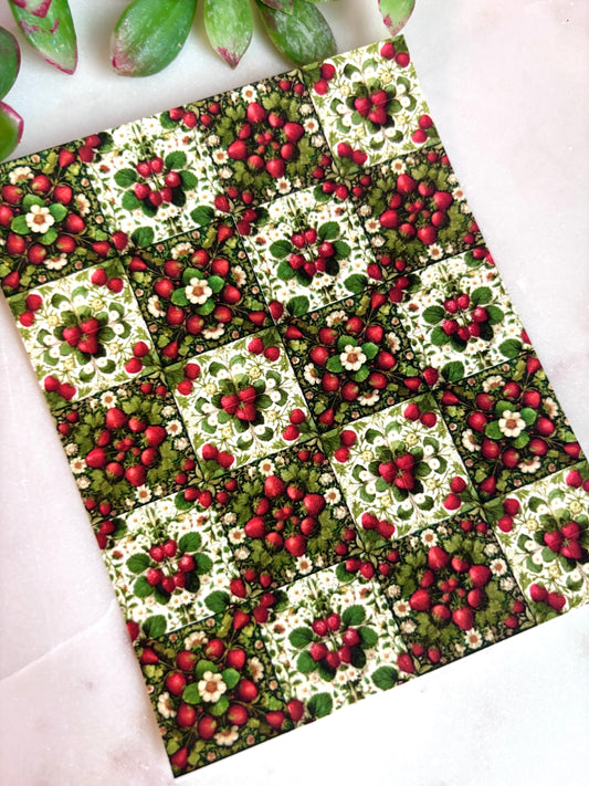 Dark Strawberry Tile Transfer Paper