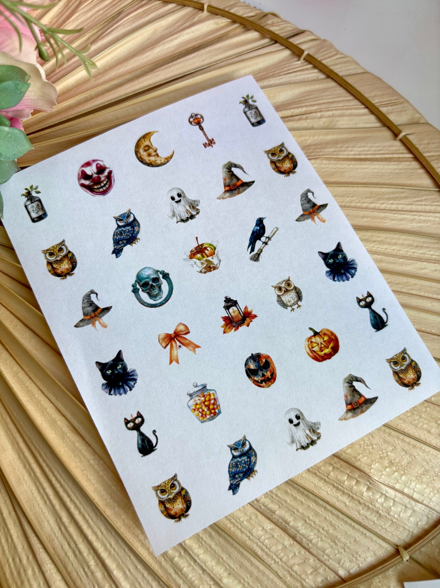 Owls & More Halloween Charms Transfer Paper