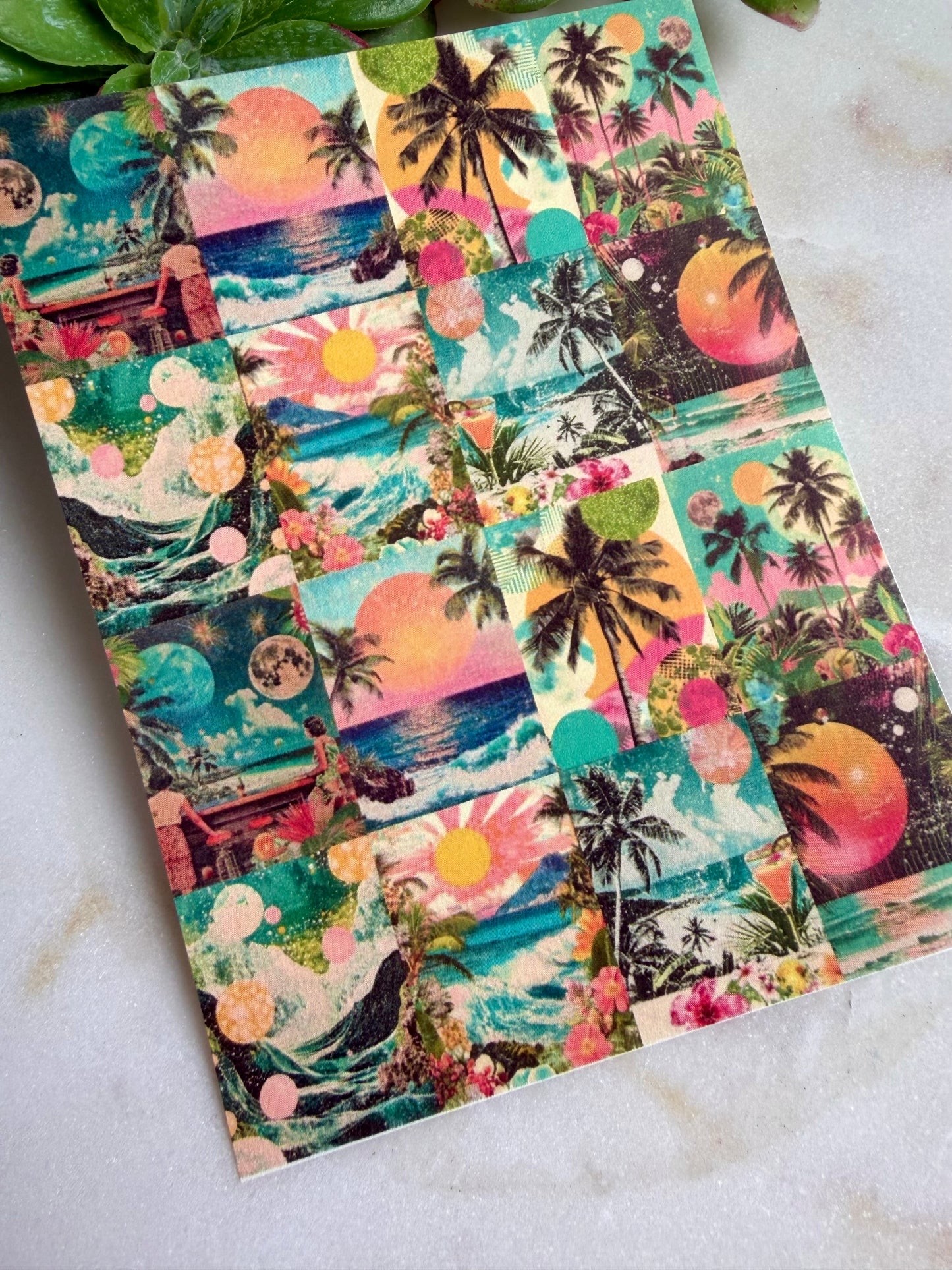 Beach Life Tile Transfer Paper