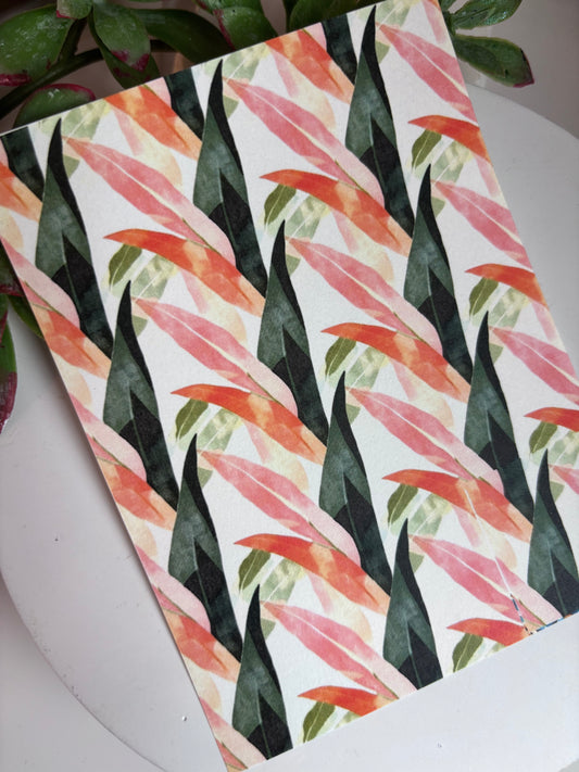 Tropical Boho Leaves Transfer Paper