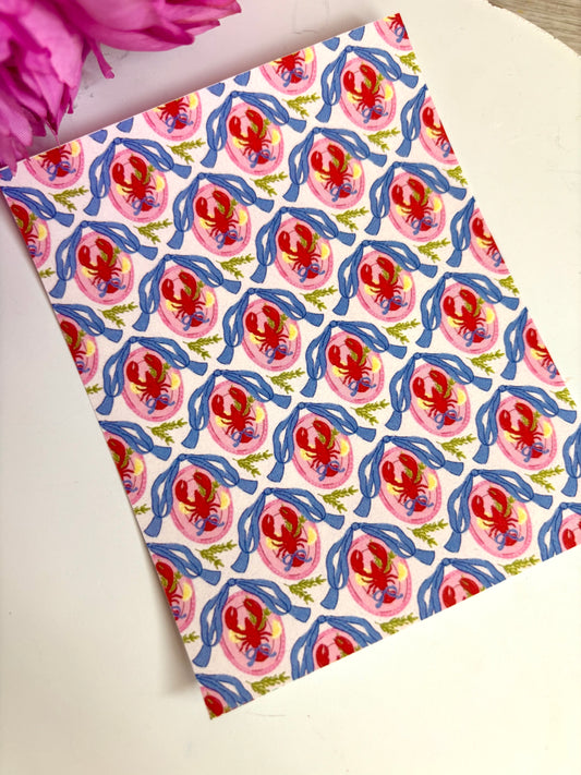 Lobster Plate Transfer Paper