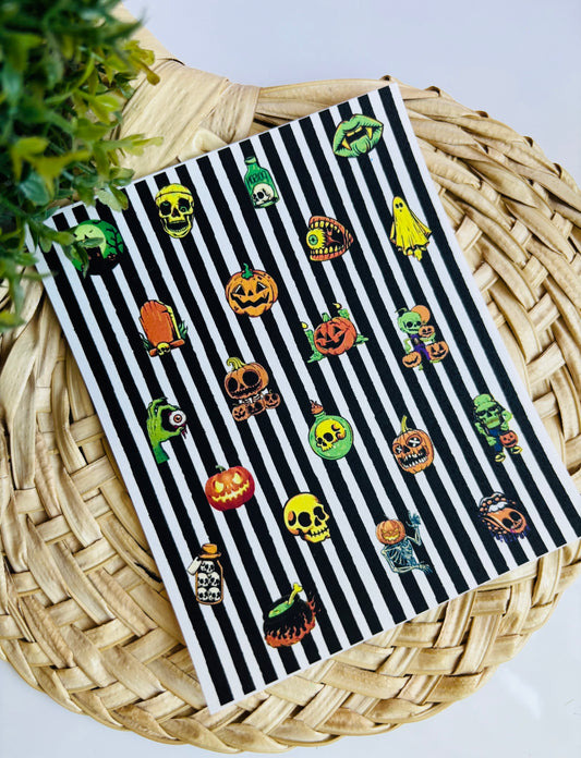 Spooky Stripe Charms Transfer Paper