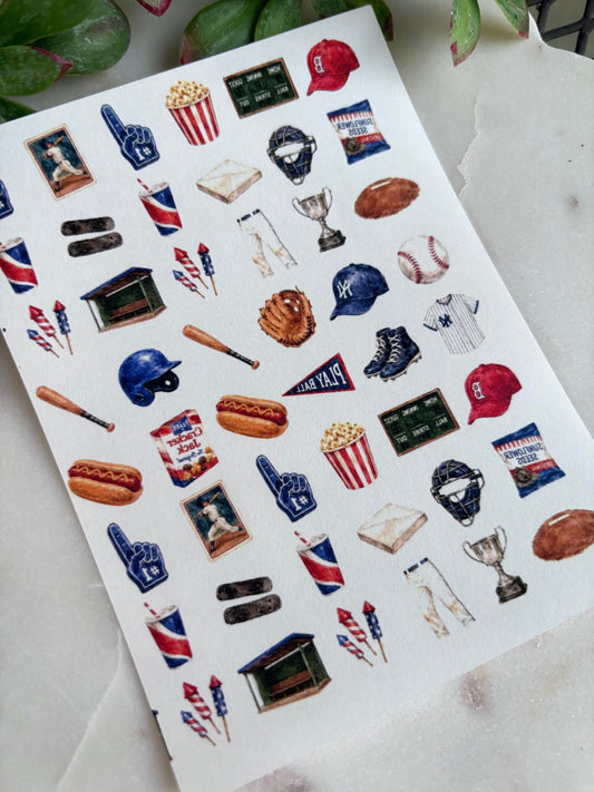 Baseball Charm Transfer Paper