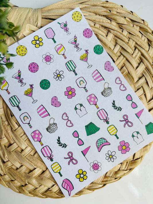 Pickle Ball Charms Transfer Paper