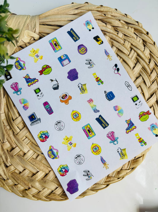 90s Kid Charms Transfer Paper