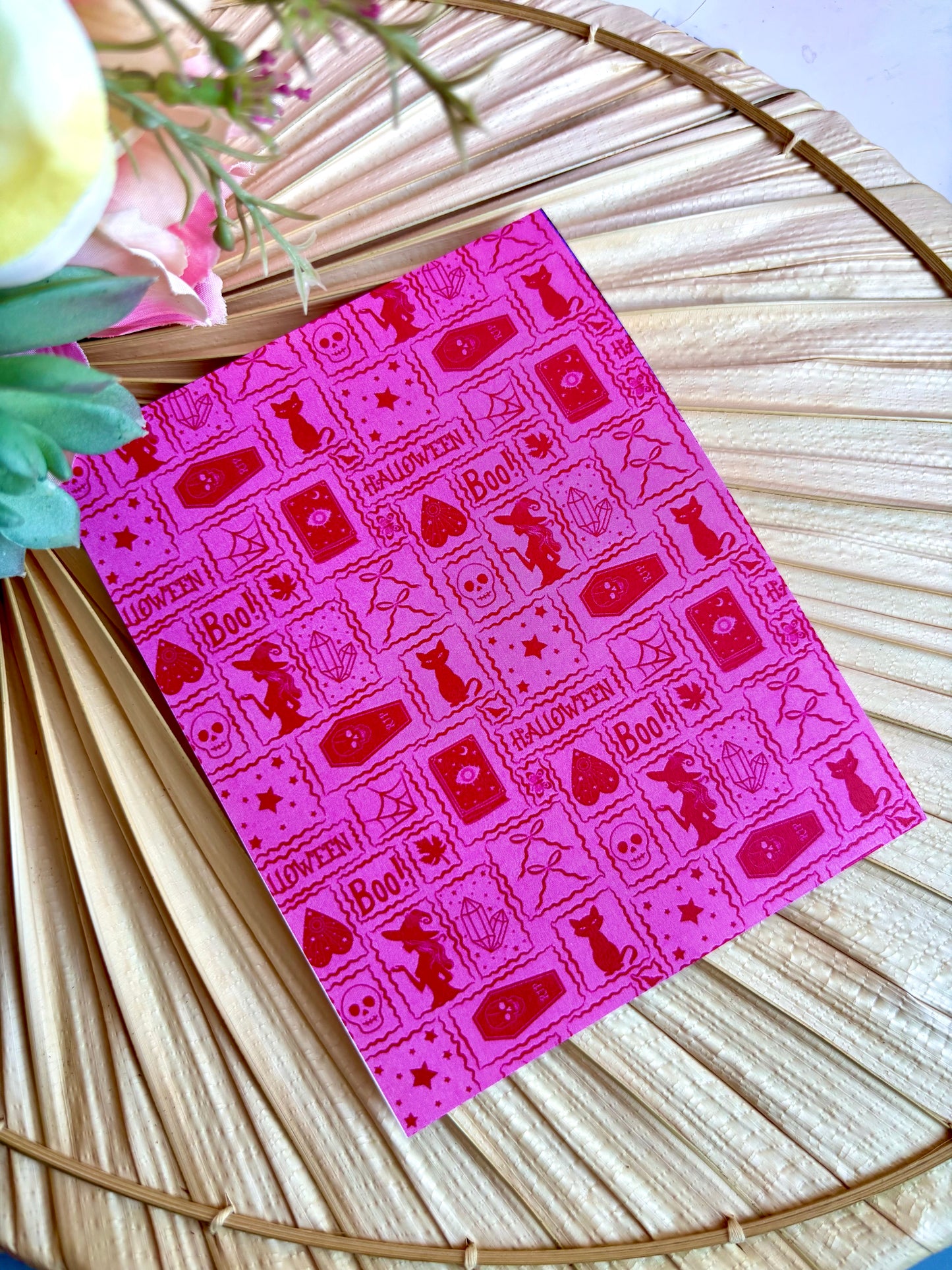 Pink & Red Halloween Transfer Paper