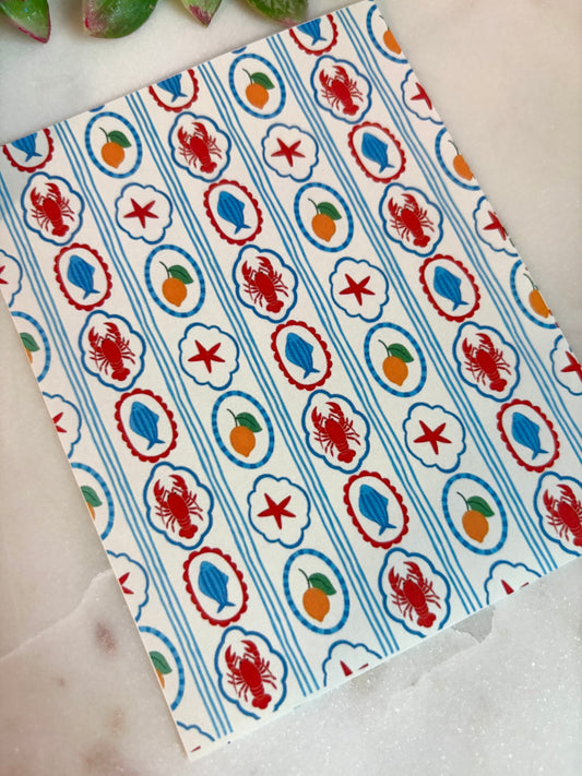 Lobster Column Transfer Paper