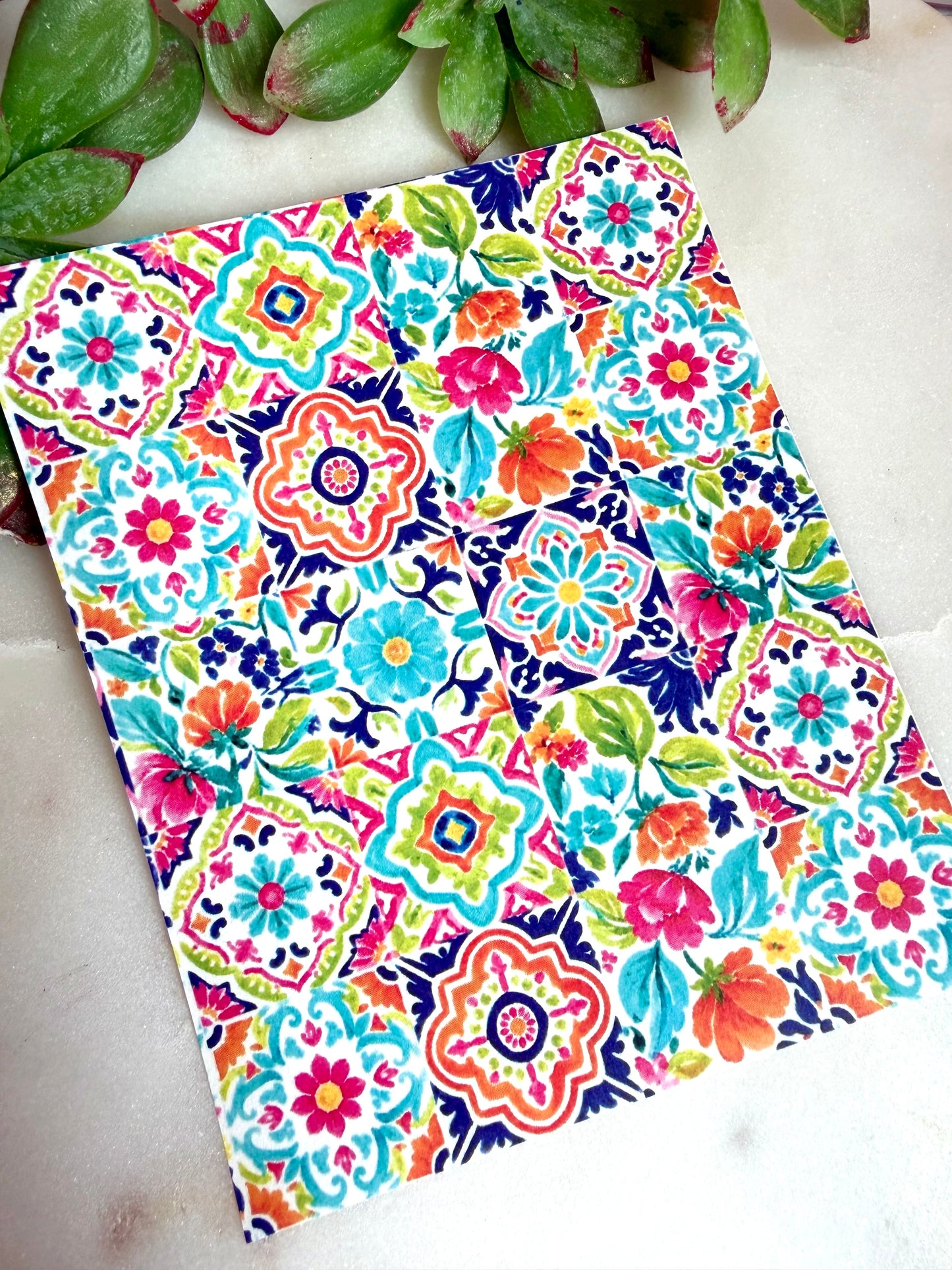 Mediterranean Floral Tile Transfer Papers