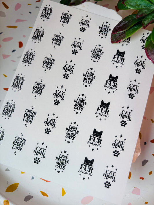 Cat Mom Transfer Paper