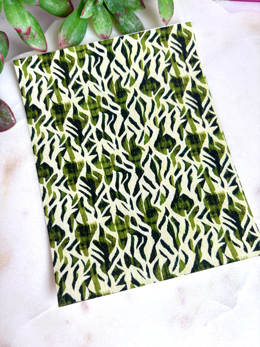 Green Tropic Print Transfer Paper