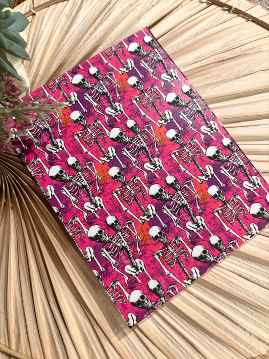 Pink Skellies Transfer Paper