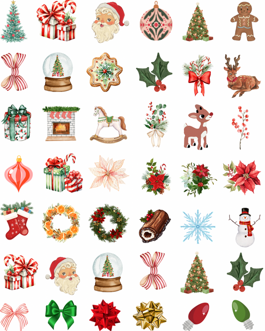 Traditional Xmas Charms Transfer Paper