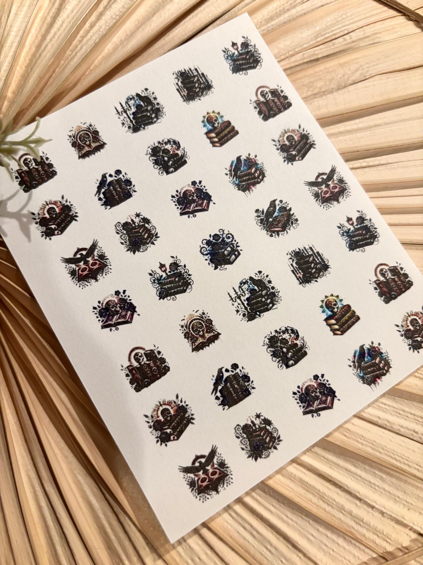 Haunting Book Charms Transfer Paper