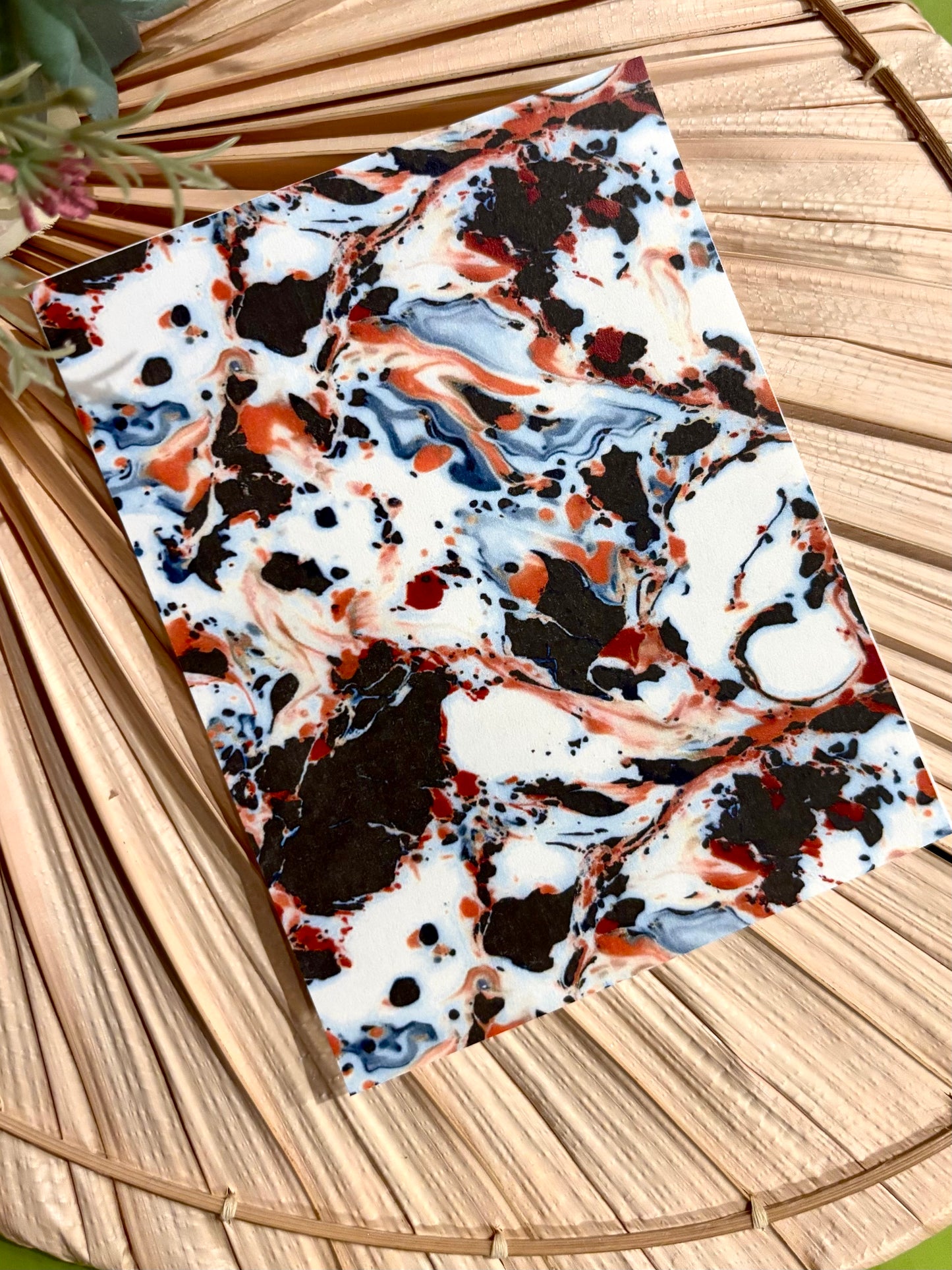 Caramel Swirl Marble Transfer Paper