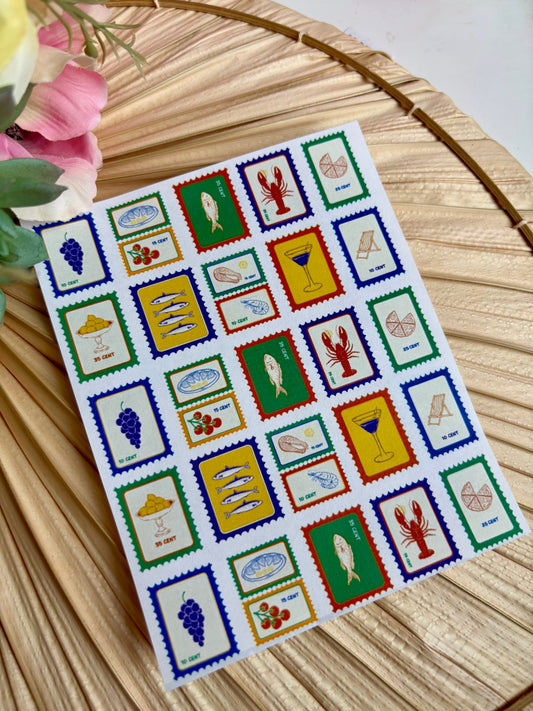 Lunchtime Stamps Transfer Paper