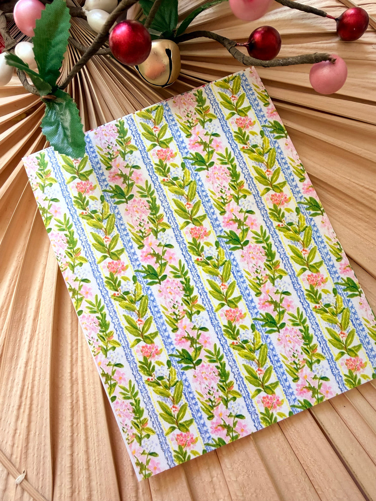 Floral Preppy Stripe Transfer Paper