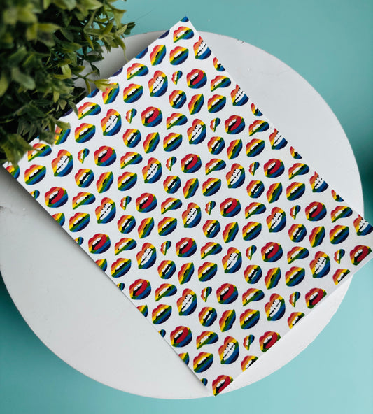 Rainbow Kisses Transfer Paper