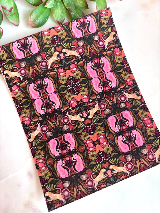 Pink Leopard Kaleidoscope Transfer Paper