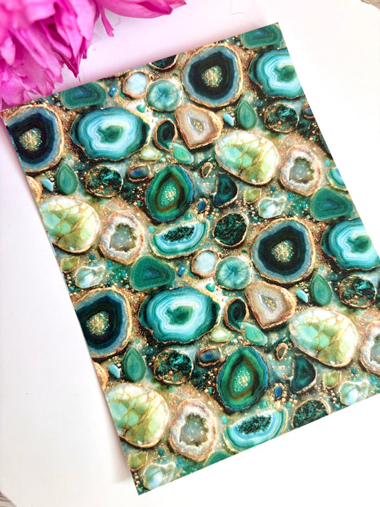 Emerald Geode Transfer Paper