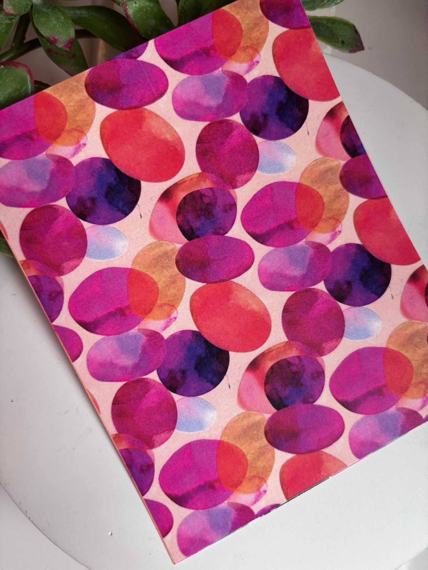 Purple & Orange Spots Transfer Paper