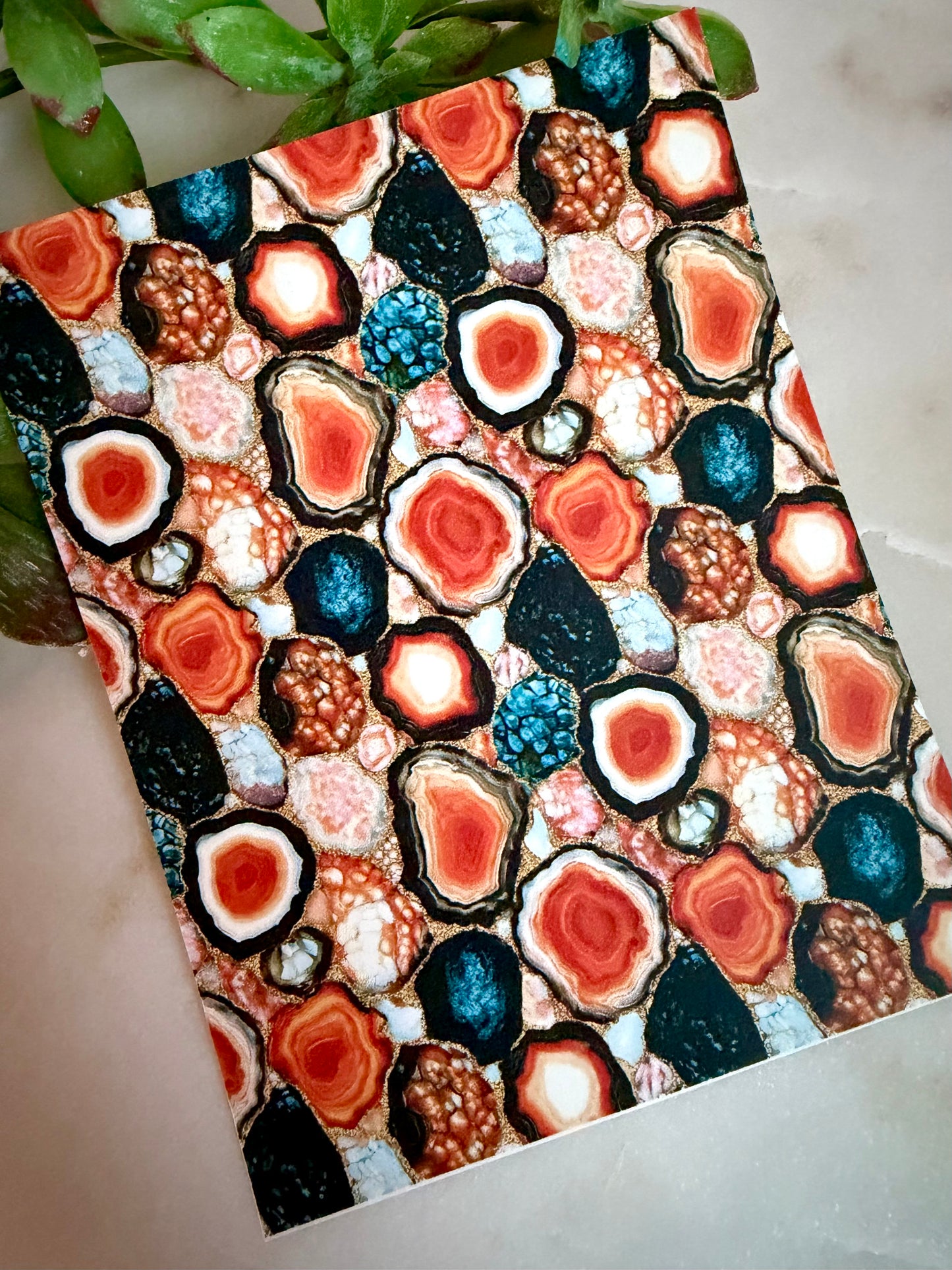 Orange & Blue Agate Transfer Paper