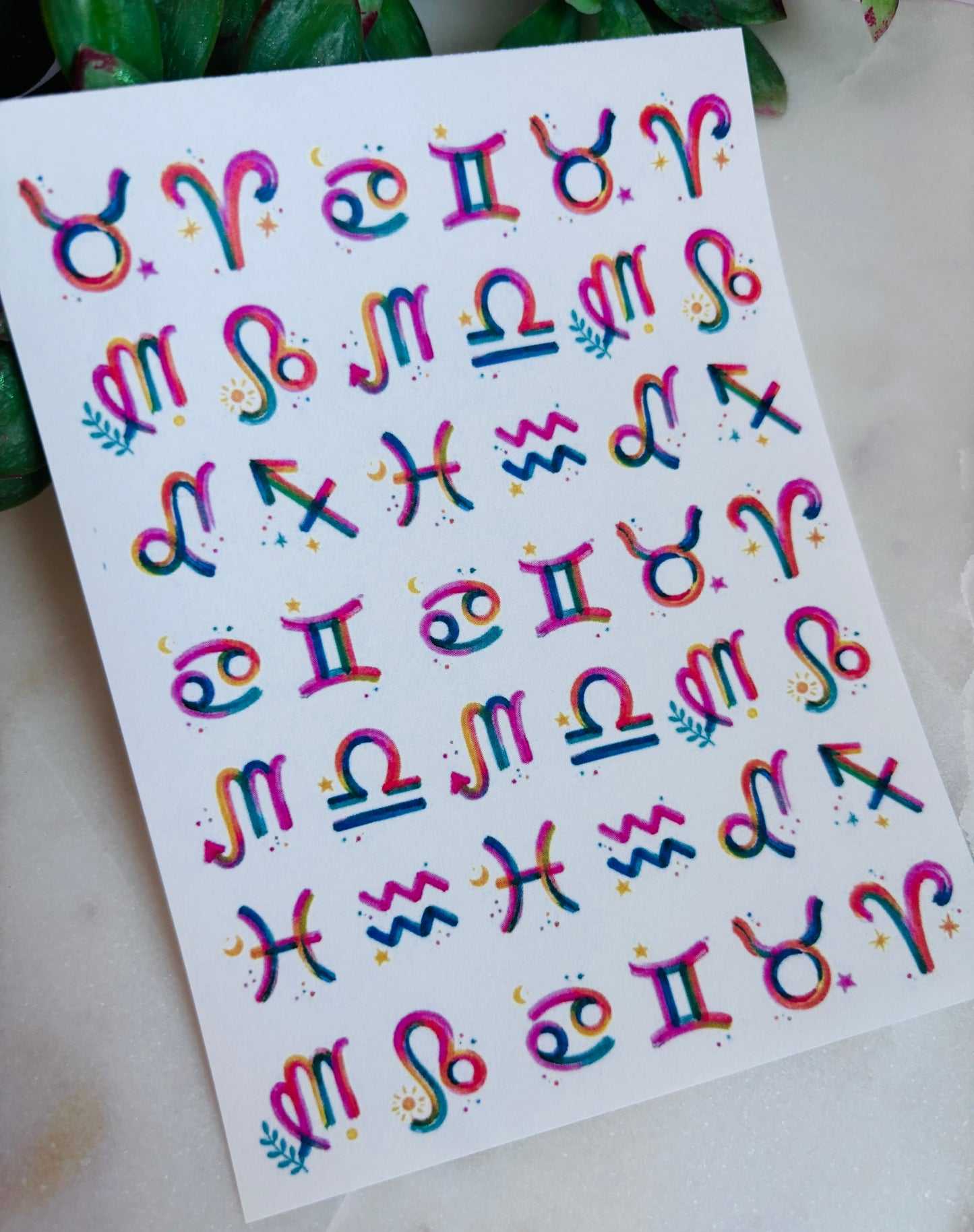 Whimsy Zodiac Charm Transfer Paper