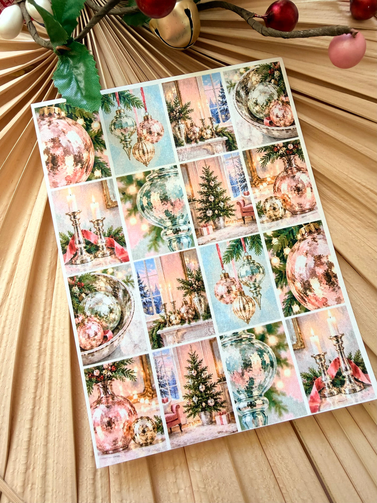Tree & Ornament Tile Transfer Paper