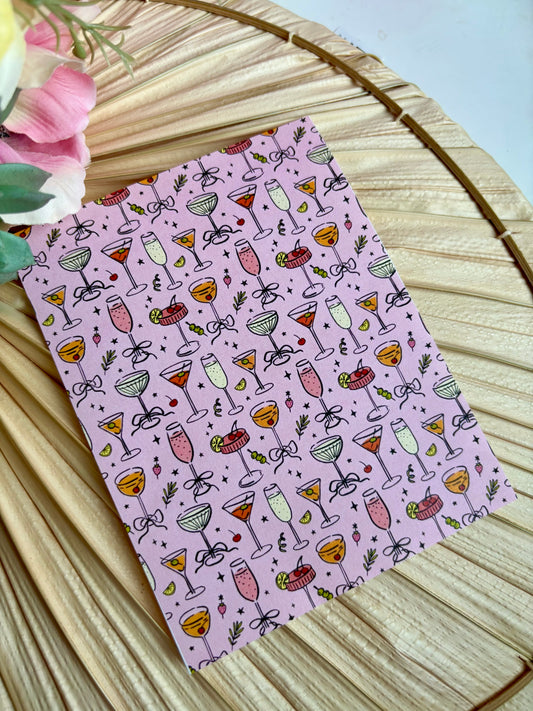 Pink Cocktail Hour Transfer Paper