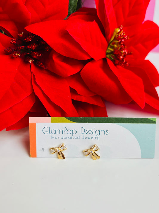 Sparkle Bow Studs