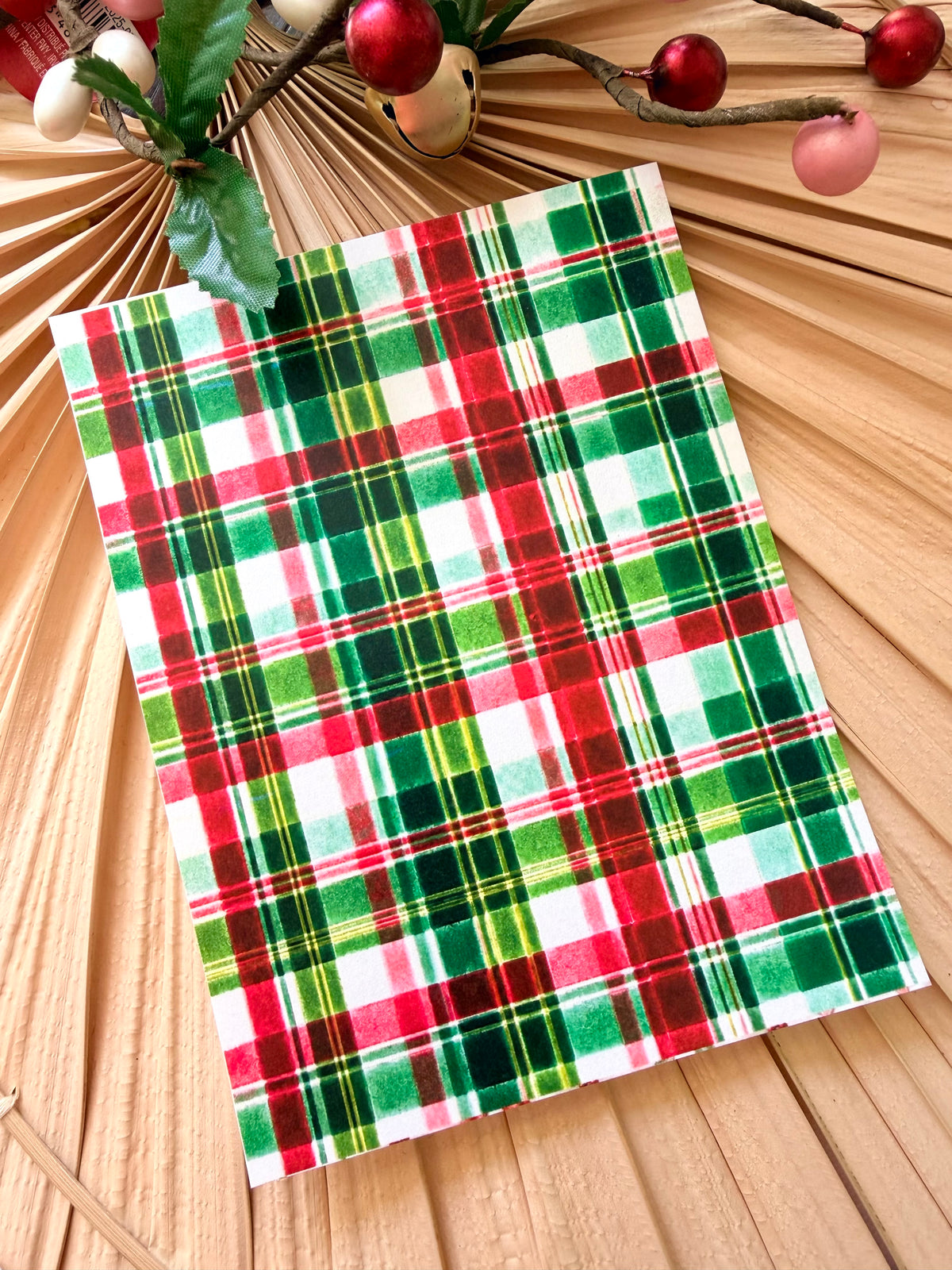 Holiday Velvet Plaid Transfer Papers