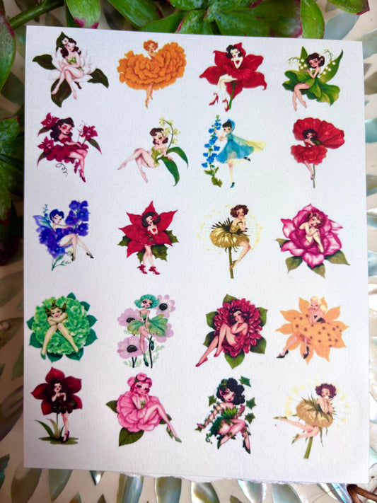 Floral Pin Up Charm Transfer Paper