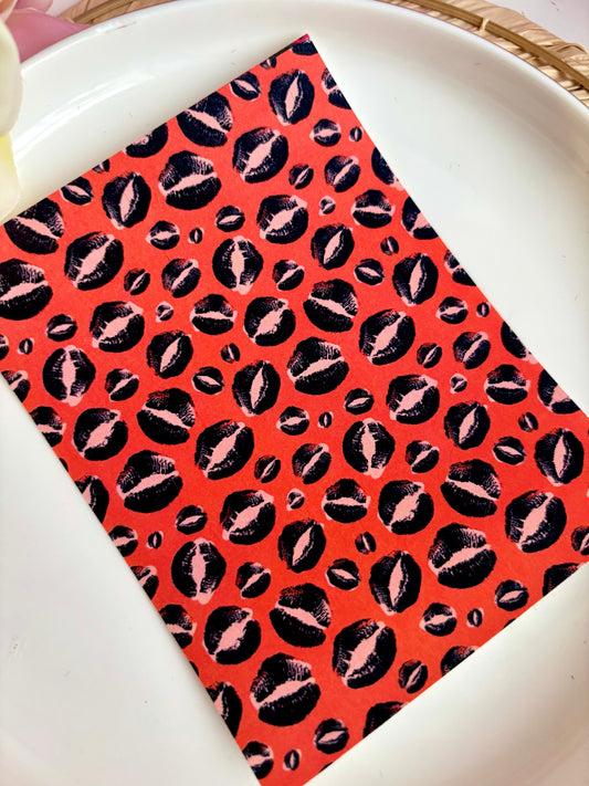 Red Leopard Kiss Transfer Paper