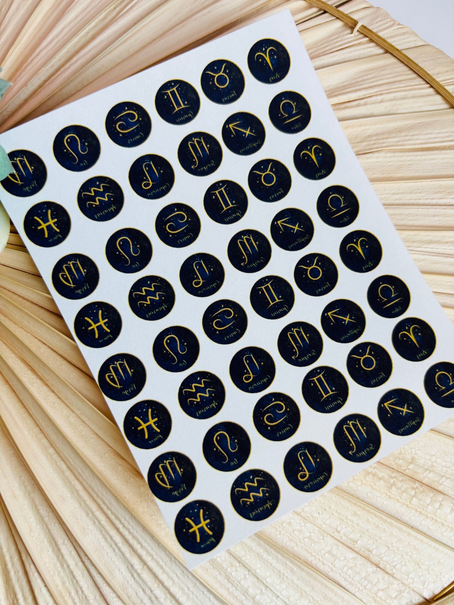 Zodiac Sign Seal Charms Transfer Paper