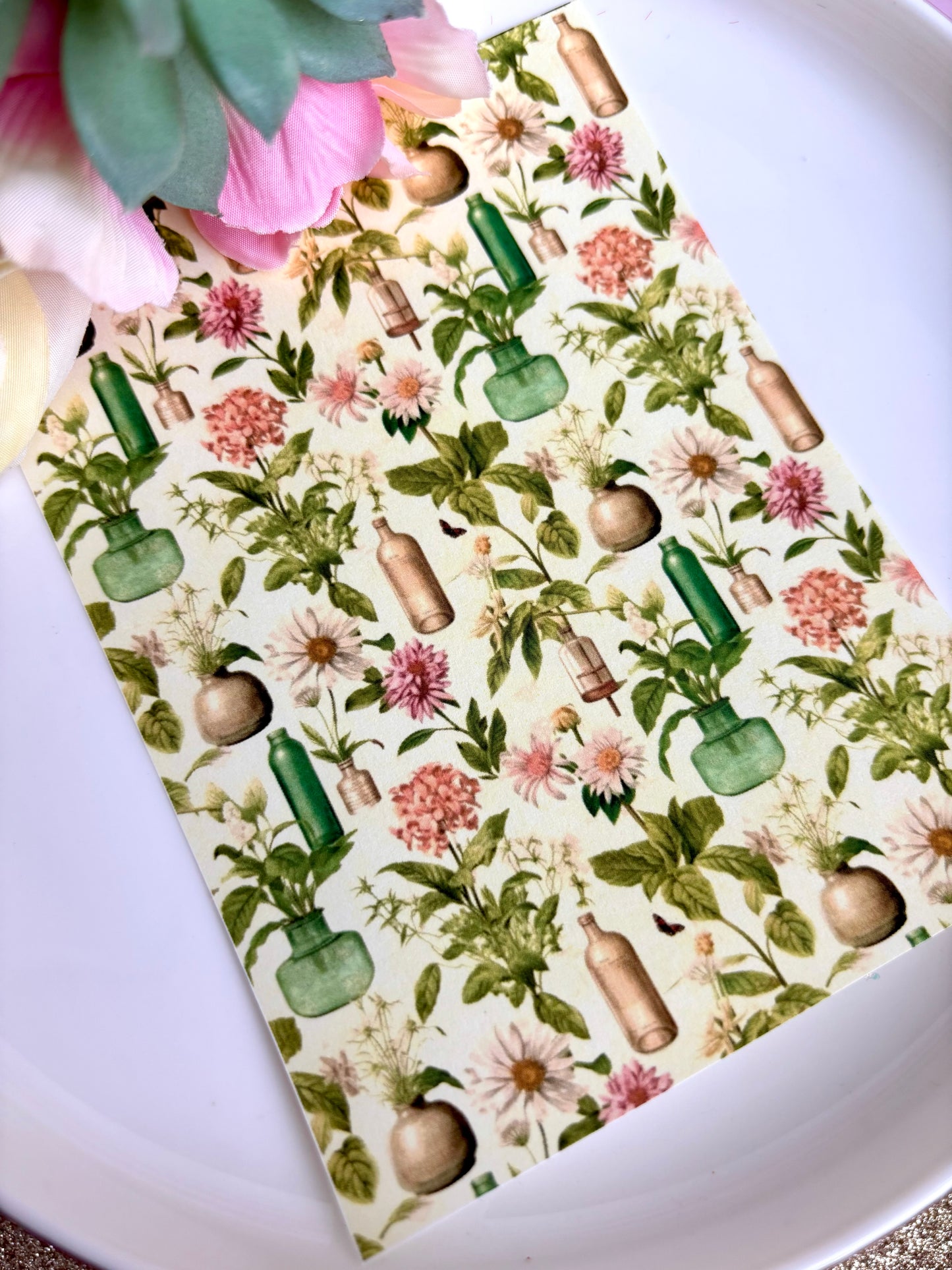Flowers & Vases Transfer Paper