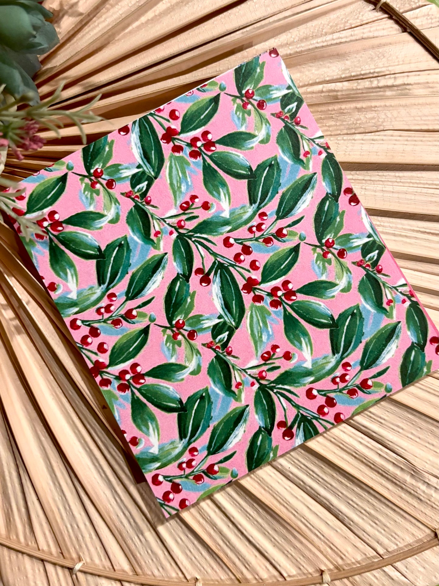 Pink Holly Transfer Paper