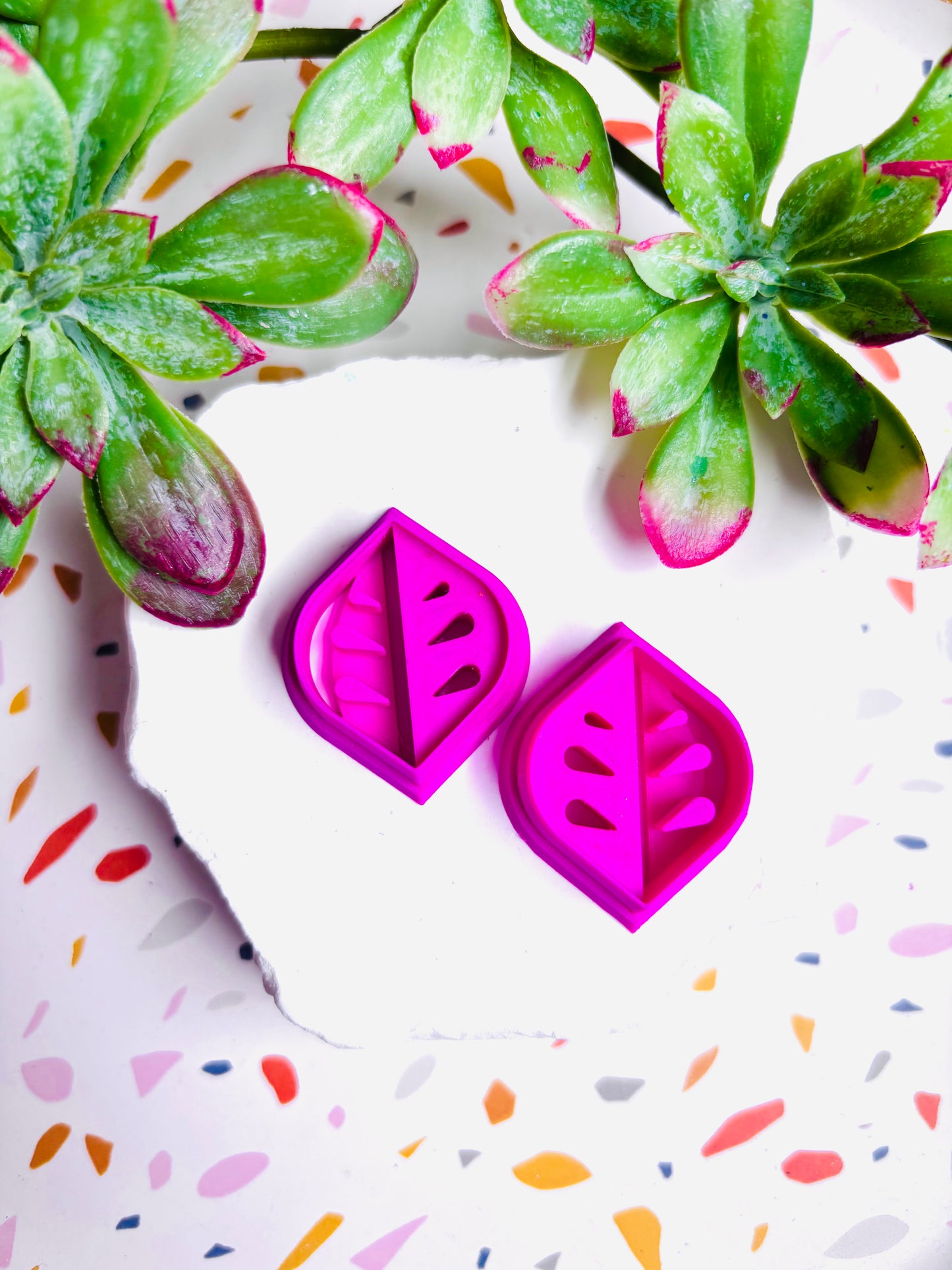 Funky Leaf Mirrored Cutters