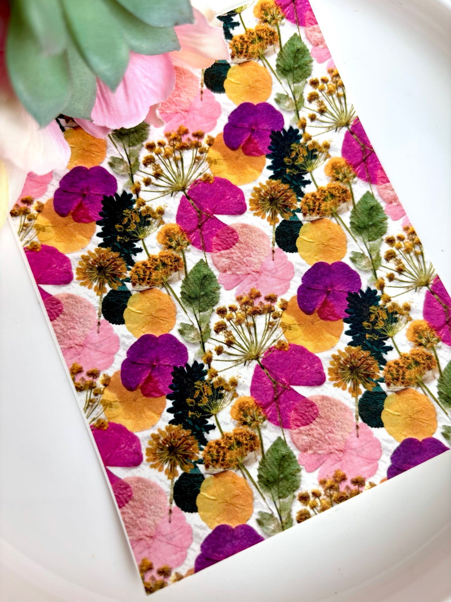 Pressed Flower F Transfer Paper