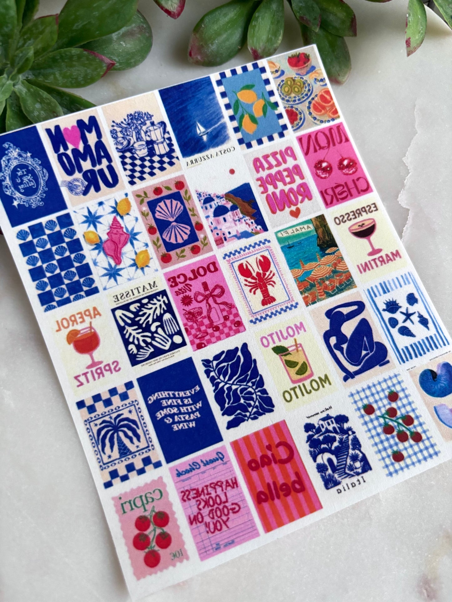 Coastal Vacay Tile Transfer Paper