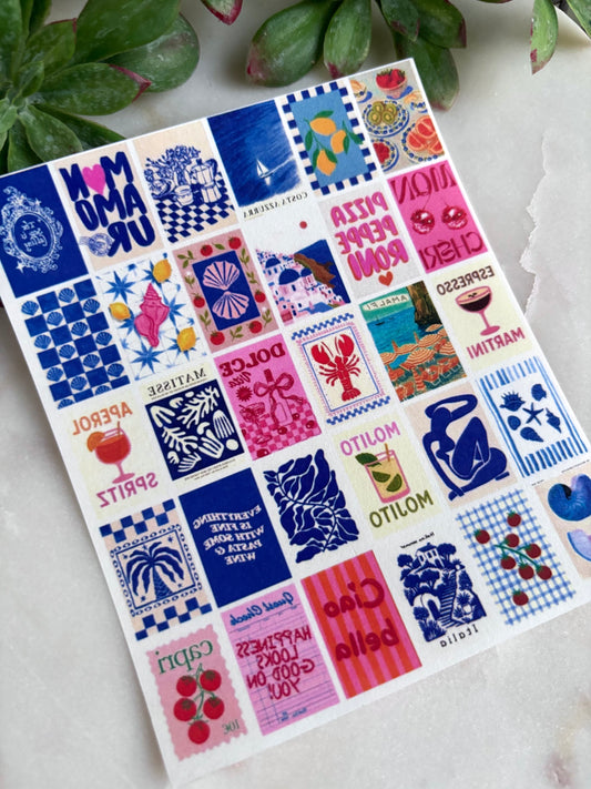 Coastal Vacay Tile Transfer Paper