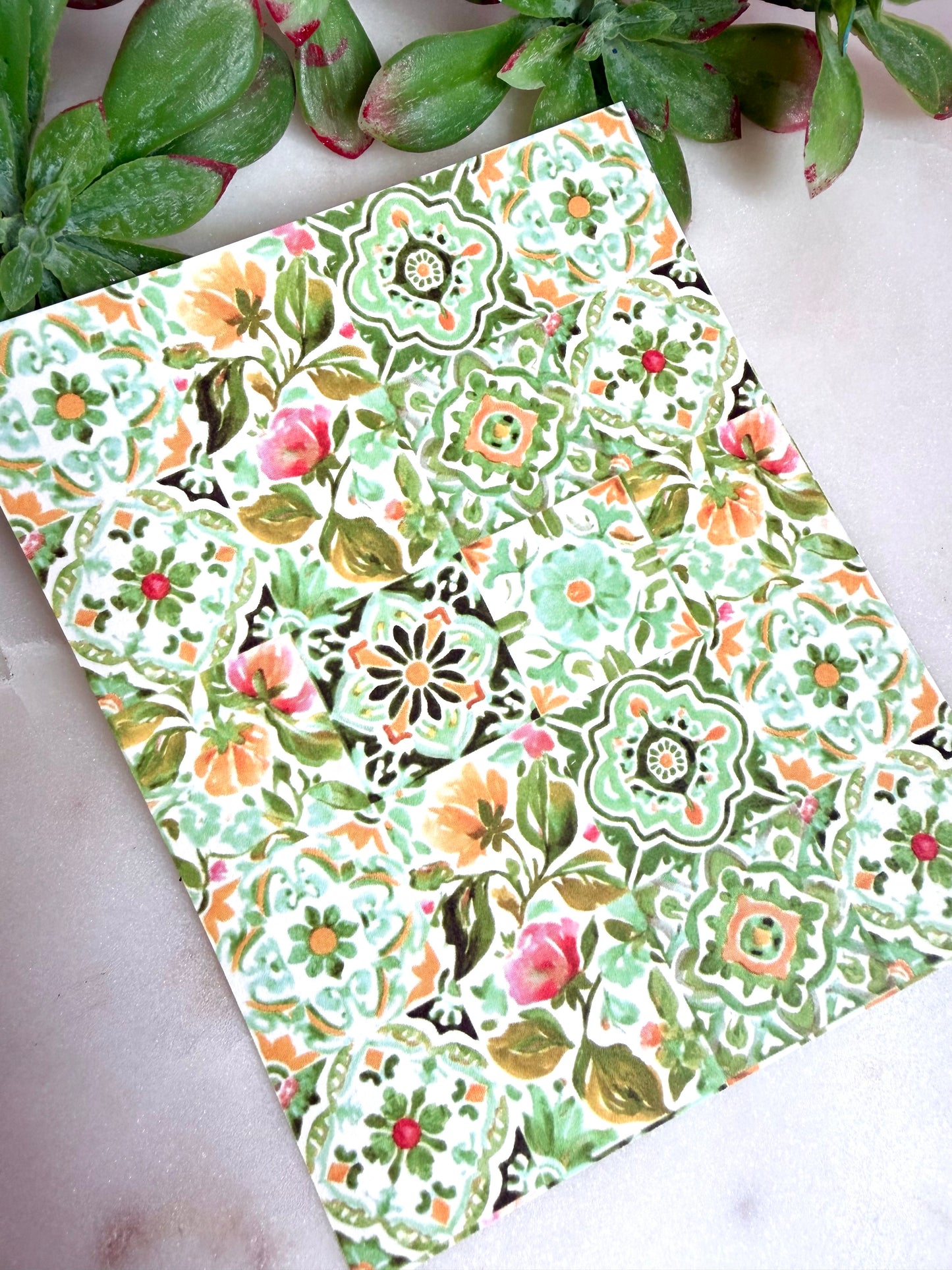 Mediterranean Floral Tile Transfer Papers