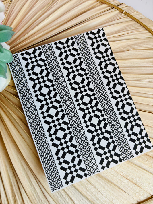 B&W Stripe Design Transfer Paper