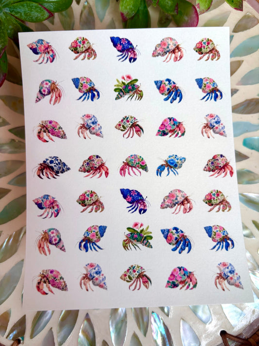 Hermit Crab Charm Transfer Paper