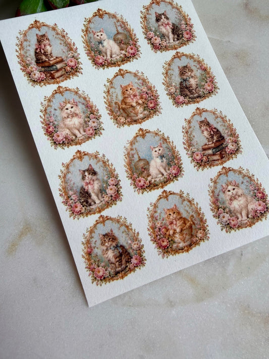 Rococo Kitty Transfer Papers