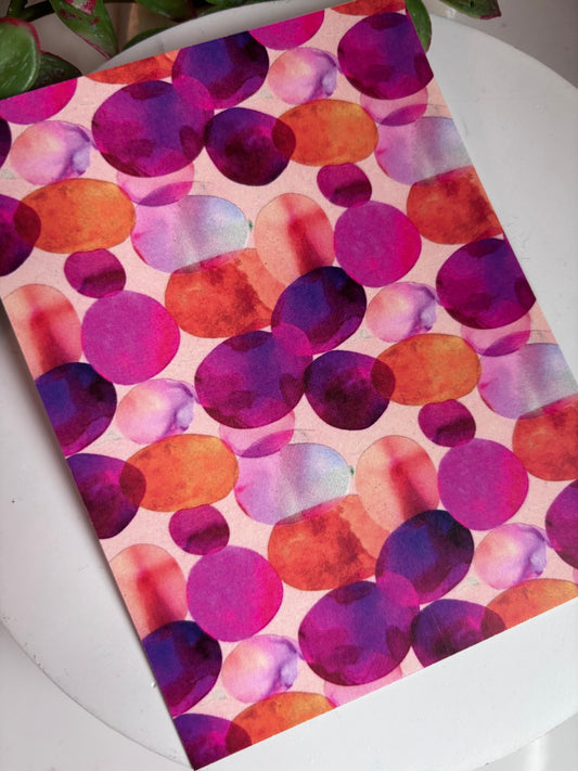 Purple & Orange Spots Transfer Paper